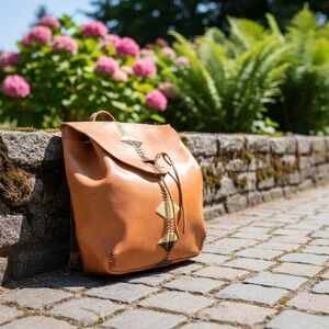 Lucky Brand Tan Leather Back Pack Handbag